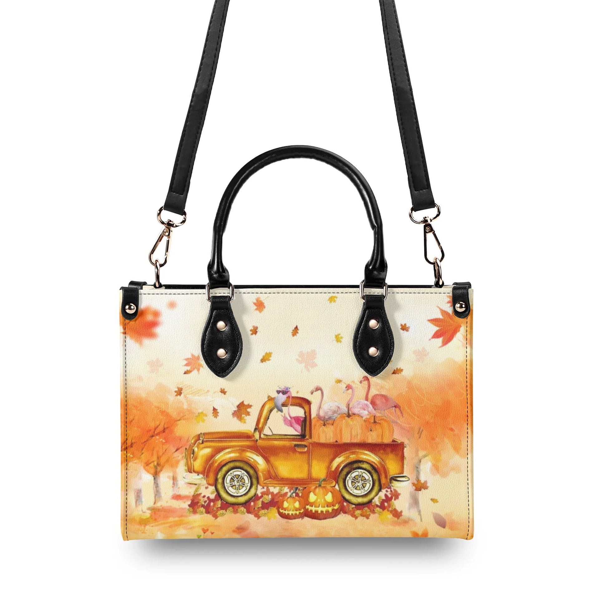 Bigcrowns LET'S GO GIRLS FLAMINGO LEATHER HANDBAG N0908244