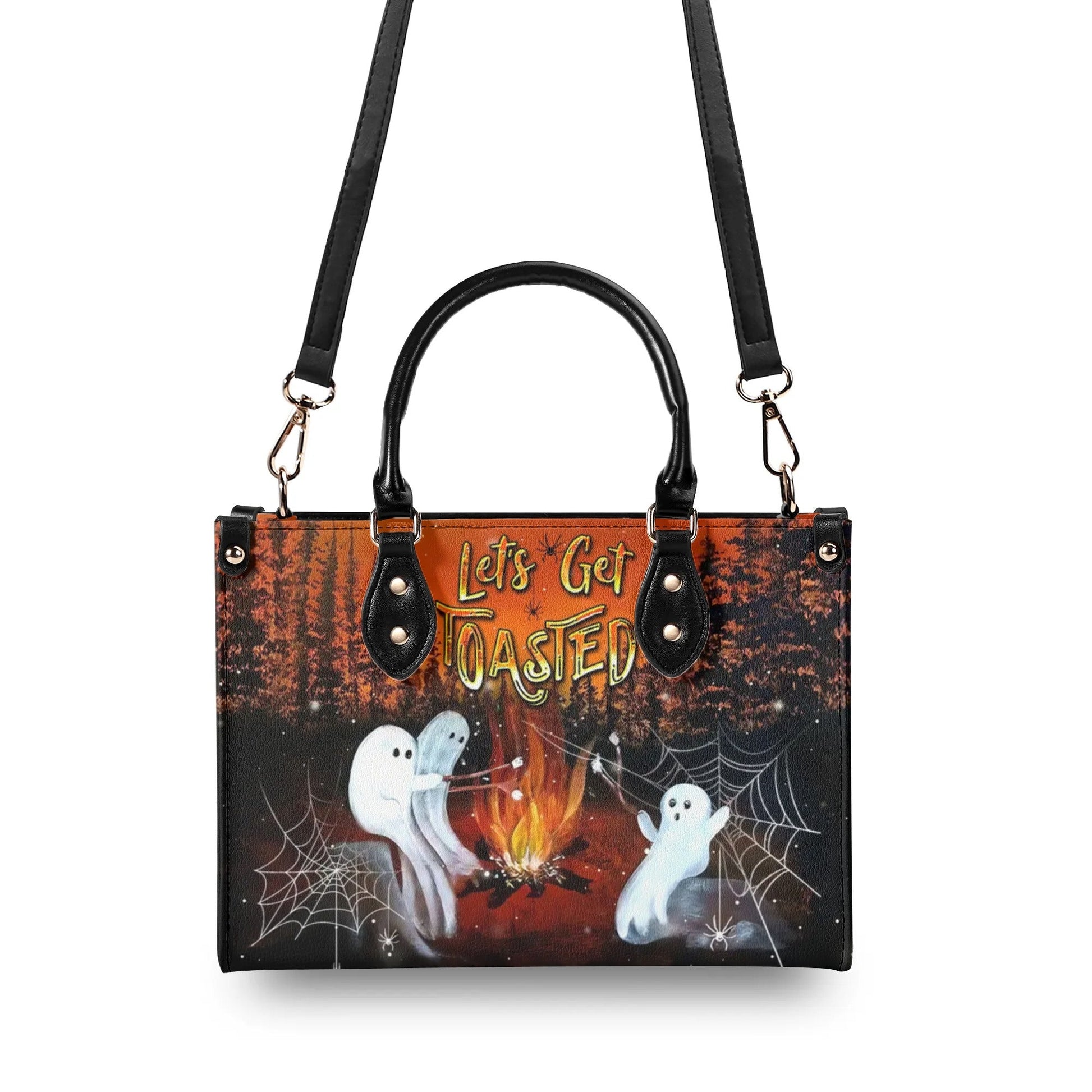 Bigcrowns LET'S GET TOASTED BOOS HALLOWEEN LEATHER HANDBAG YHDU1608244