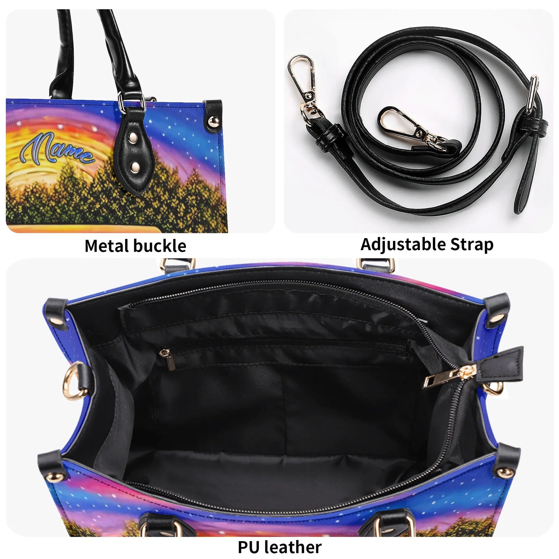 Bigcrowns COLORFUL CAMPING LEATHER HANDBAG N0708244