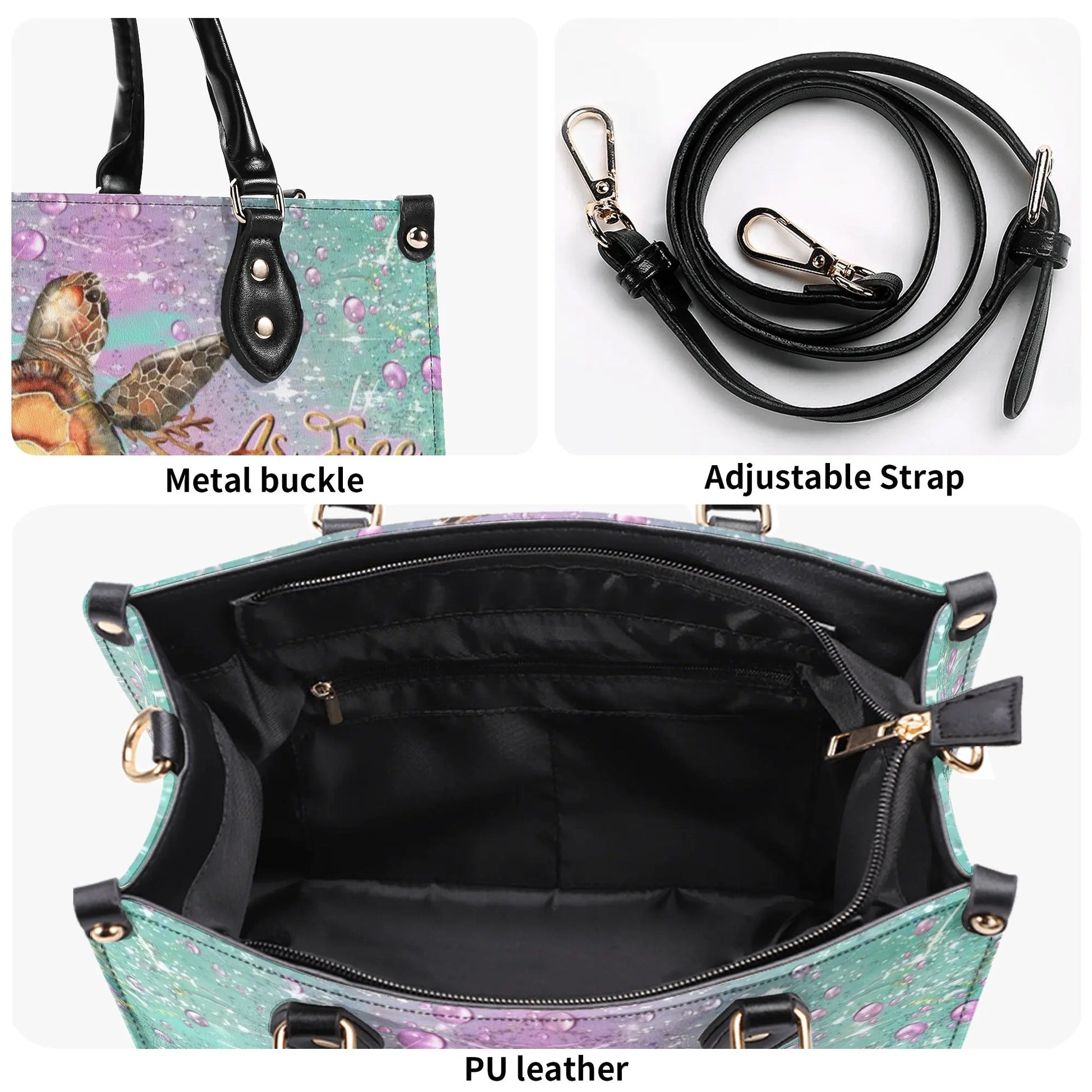 Bigcrowns AS FREE AS THE OCEAN LEATHER HANDBAG N0108244