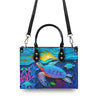 Bigcrowns BLUE TURTLE BEACH LEATHER HANDBAG T0303253