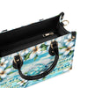 Smell The Sea Feel The Breeze Turtle Leather Handbag