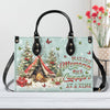Bigcrowns MAKING MEMORIES ONE CAMPFIRE CHRISTMAS LEATHER HANDBAG N2510244