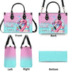 Bigcrowns RESTING BEACH FACE FLAMINGO LEATHER HANDBAG G0312244