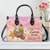 Bigcrowns HAPPINESS IS WALKING ON THE BEACH LEATHER HANDBAG N2108244