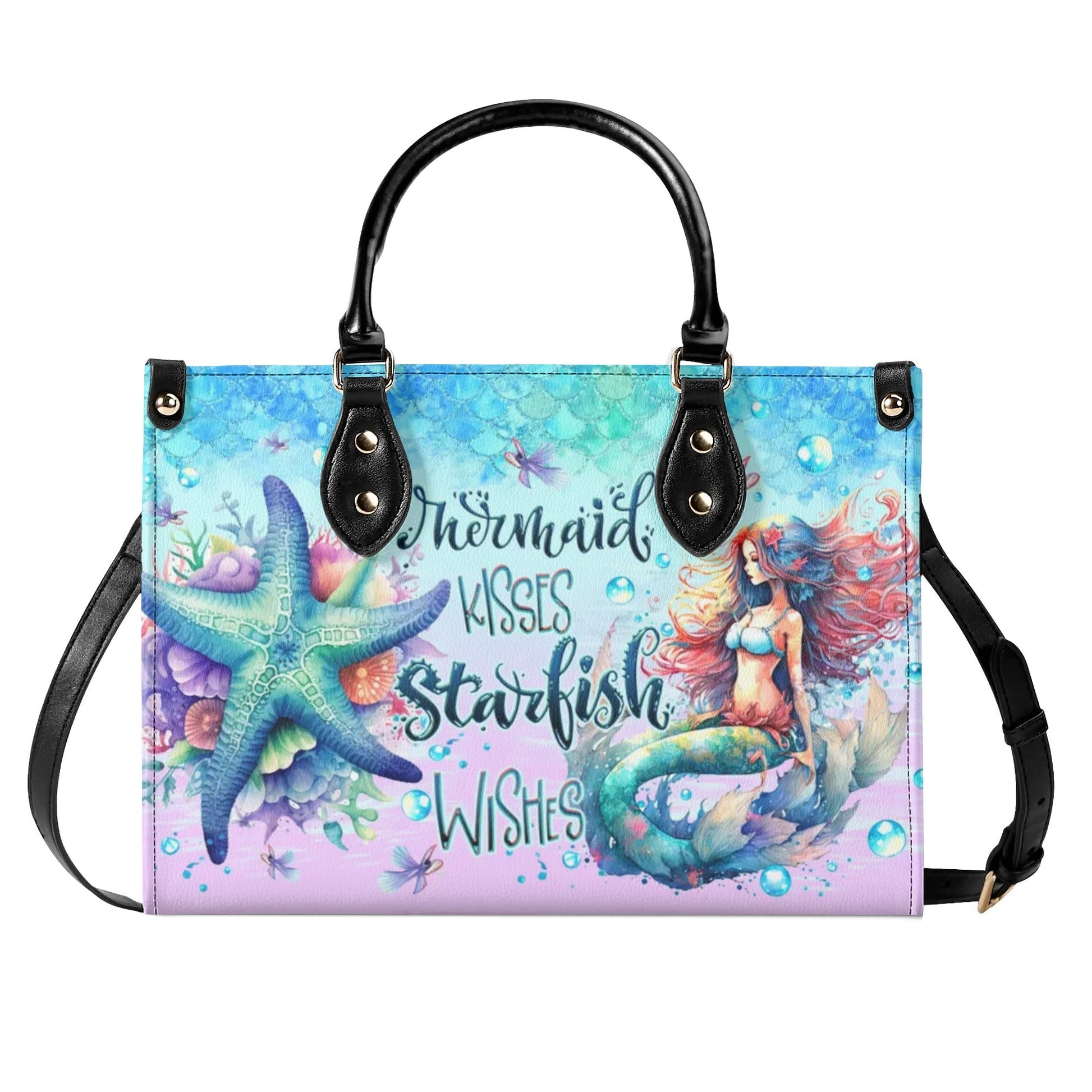 Bigcrowns MERMAID KISSES STARFISH WISHES LEATHER HANDBAG W0306243