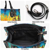 Bigcrowns BEAUTIFUL SUN SCENE LEATHER HANDBAG N1009243