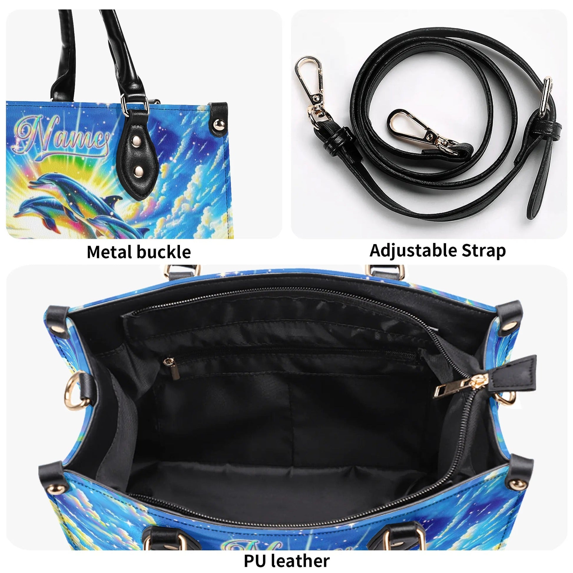 Bigcrowns COLORFUL DOLPHIN LEATHER HANDBAG T0708243