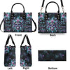 KARMA FAIRY SPARKLE SKULL LEATHER HANDBAG - TLPQ0107244