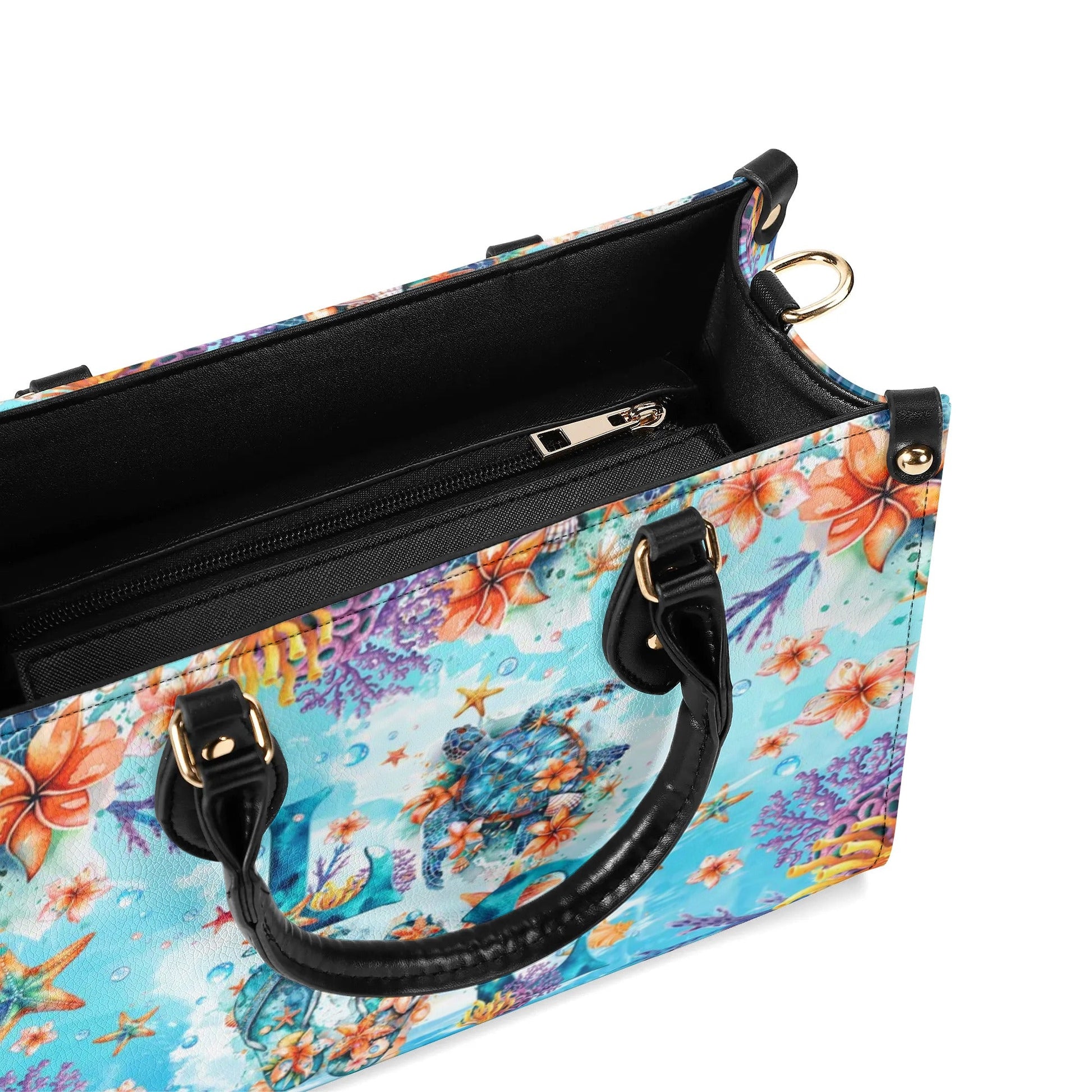 Bigcrowns LOVE SEA TURTLE LEATHER HANDBAG W2006243