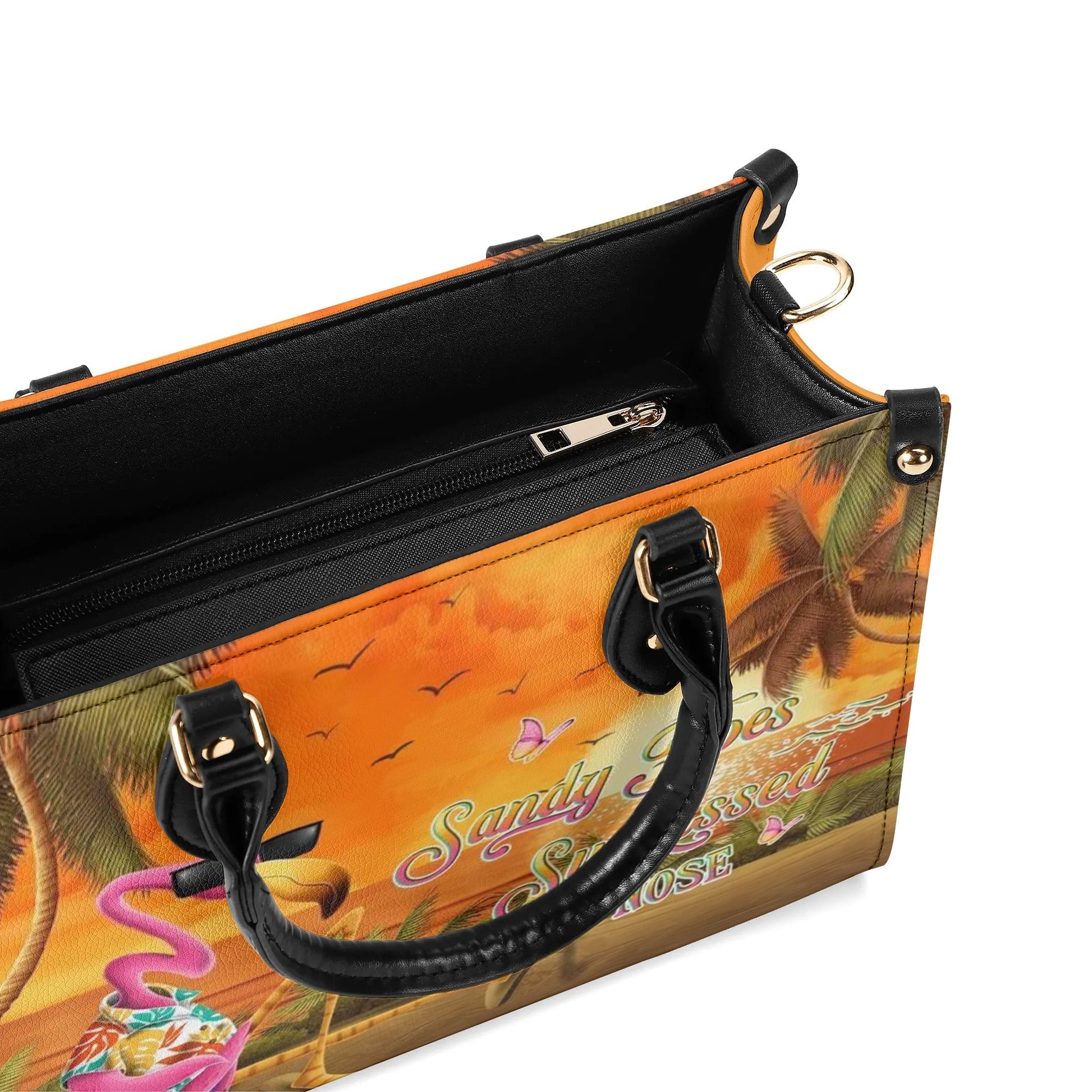 Bigcrowns SANDY TOES SUNKISSED NOSE FLAMINGO LEATHER HANDBAG YHKD2705241