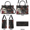 SKULL FLOWER LEATHER HANDBAG - YHLN2911244