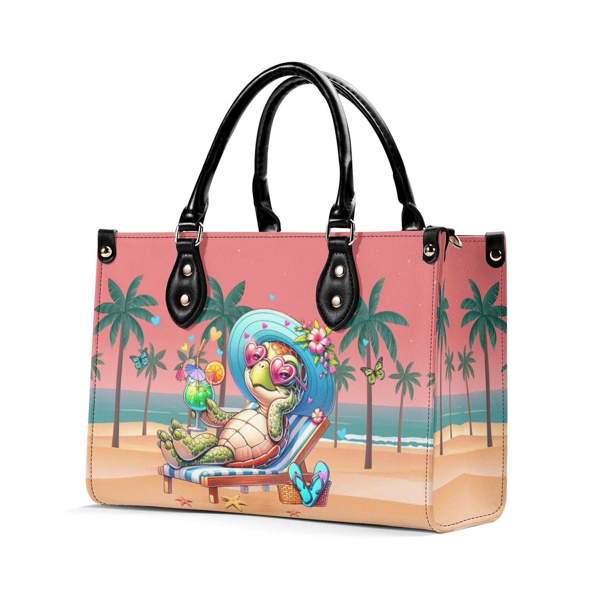 Bigcrowns BEACH TURTLE LEATHER HANDBAG G2208244