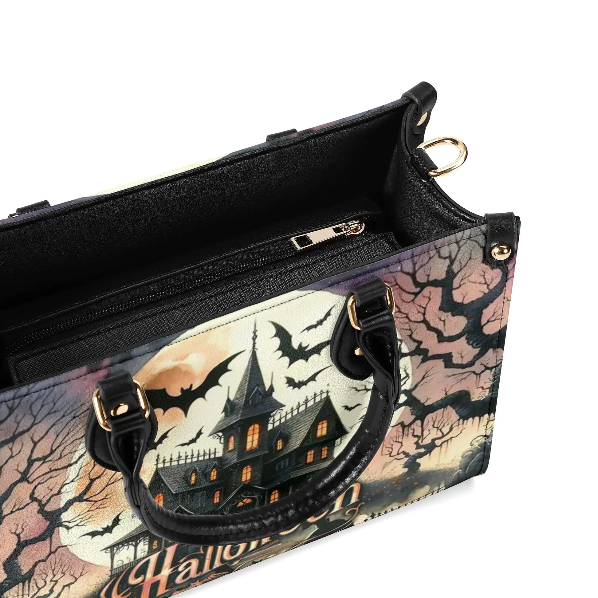 Bigcrowns HALLOWEEN CASTLE LEATHER HANDBAG T1309242