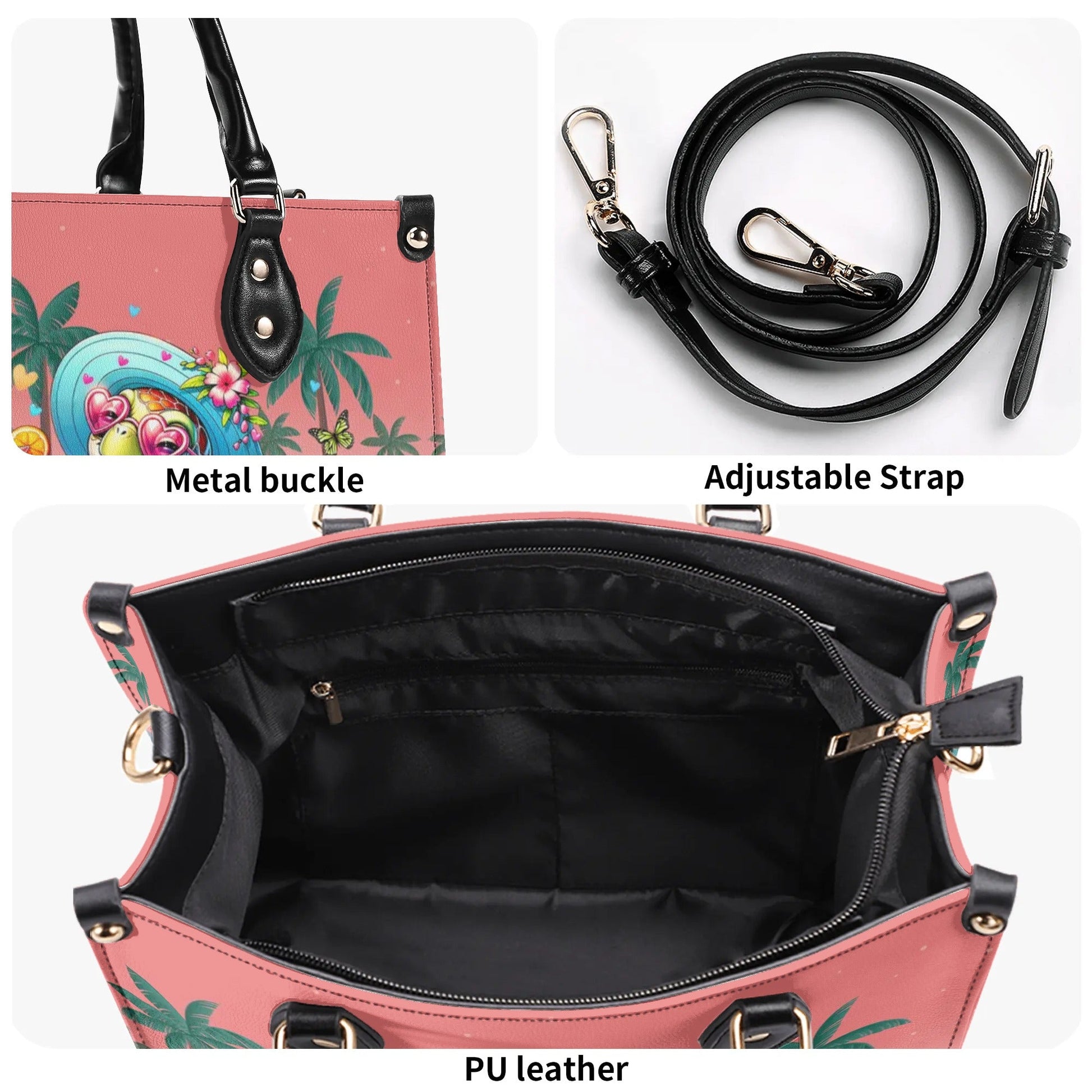 Bigcrowns BEACH TURTLE LEATHER HANDBAG G2208244