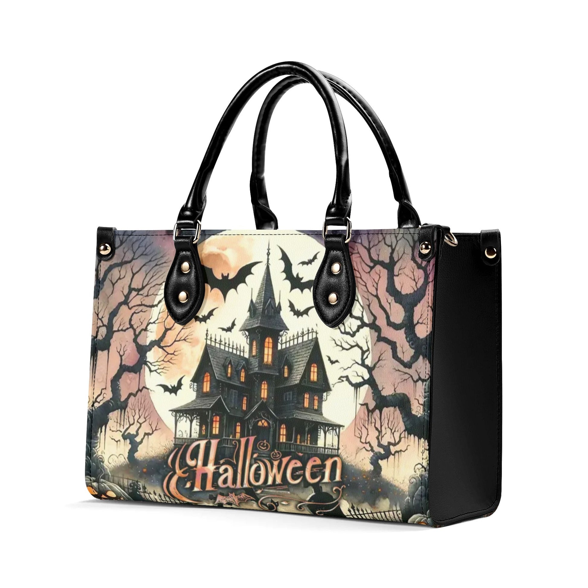 Bigcrowns HALLOWEEN CASTLE LEATHER HANDBAG T1309242