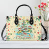 Merry Christmas Turtle Leather Handbag
