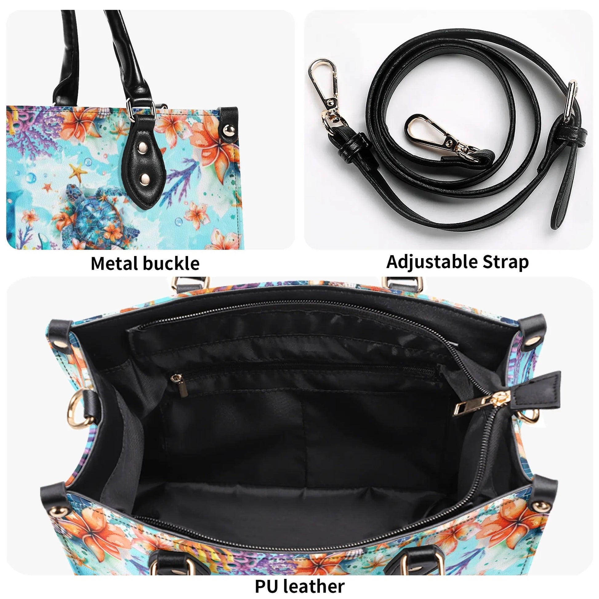 Bigcrowns LOVE SEA TURTLE LEATHER HANDBAG W2006243