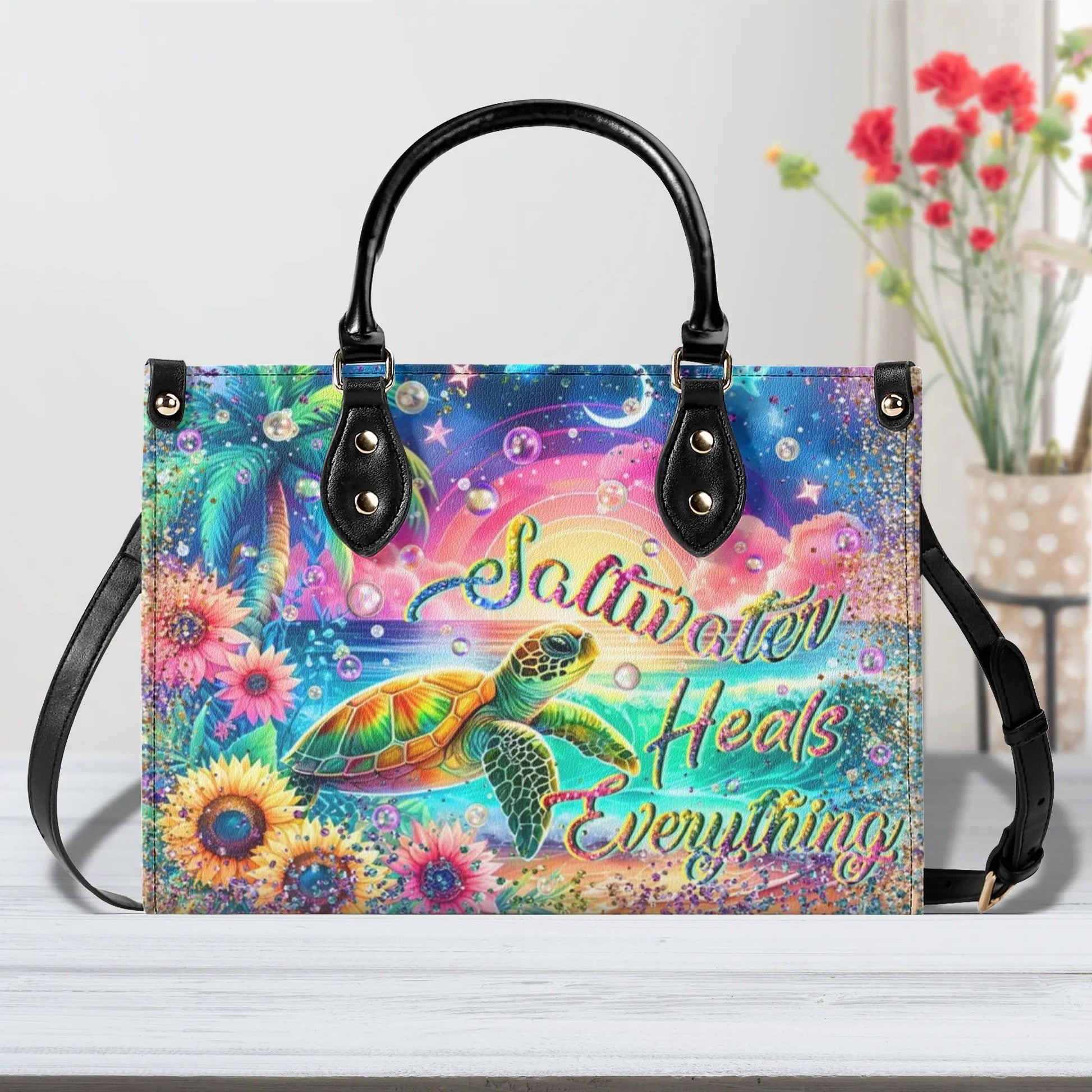 Bigcrowns SALTWATER HEALS EVERYTHING LEATHER HANDBAG N0107244