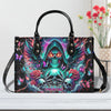 REAPER SKULL WINGS LEATHER HANDBAG - TLNZ1806245