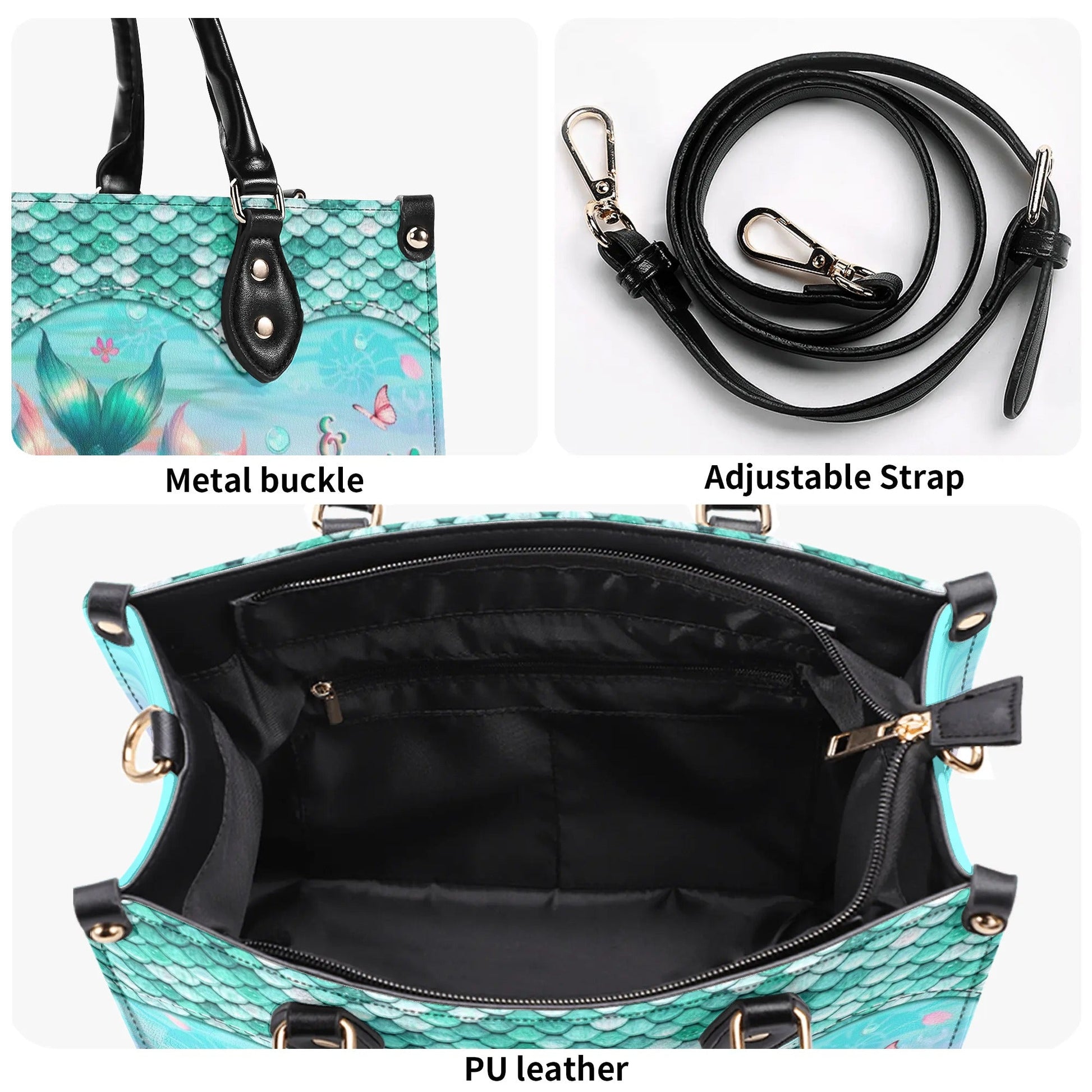 Bigcrowns SALTY AIR AND MERMAID VIBES LEATHER HANDBAG T0506243
