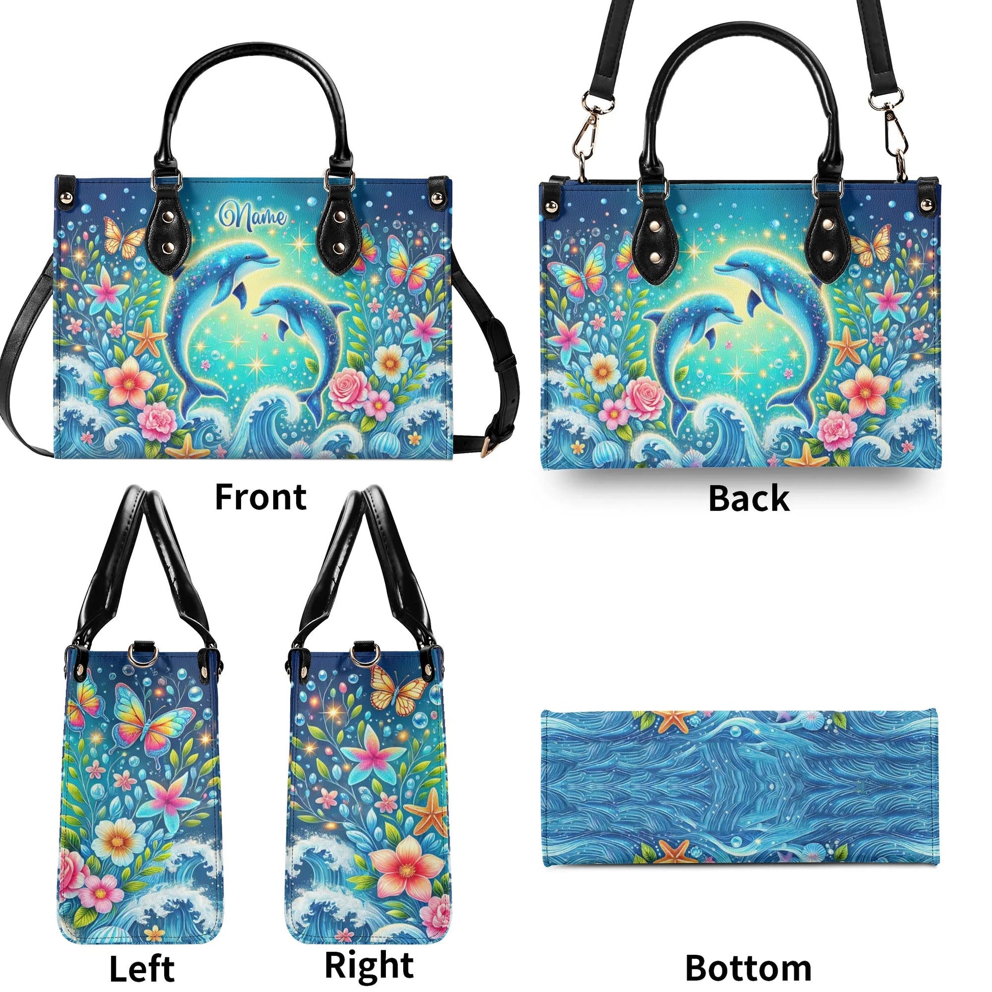 Bigcrowns DOLPHIN MOON LEATHER HANDBAG W2706243