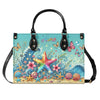 Bigcrowns STARFISH FLORAL WAVES LEATHER HANDBAG T0307244