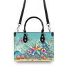 Bigcrowns STARFISH FLORAL WAVES LEATHER HANDBAG T0307244