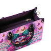 DON'T TRY TO FIGURE ME OUT SUGAR SKULL LEOPARD LEATHER HANDBAG - TLTW1306247