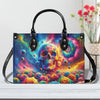 COLORFUL SKULL ROSE LEATHER HANDBAG - TLNT3005246