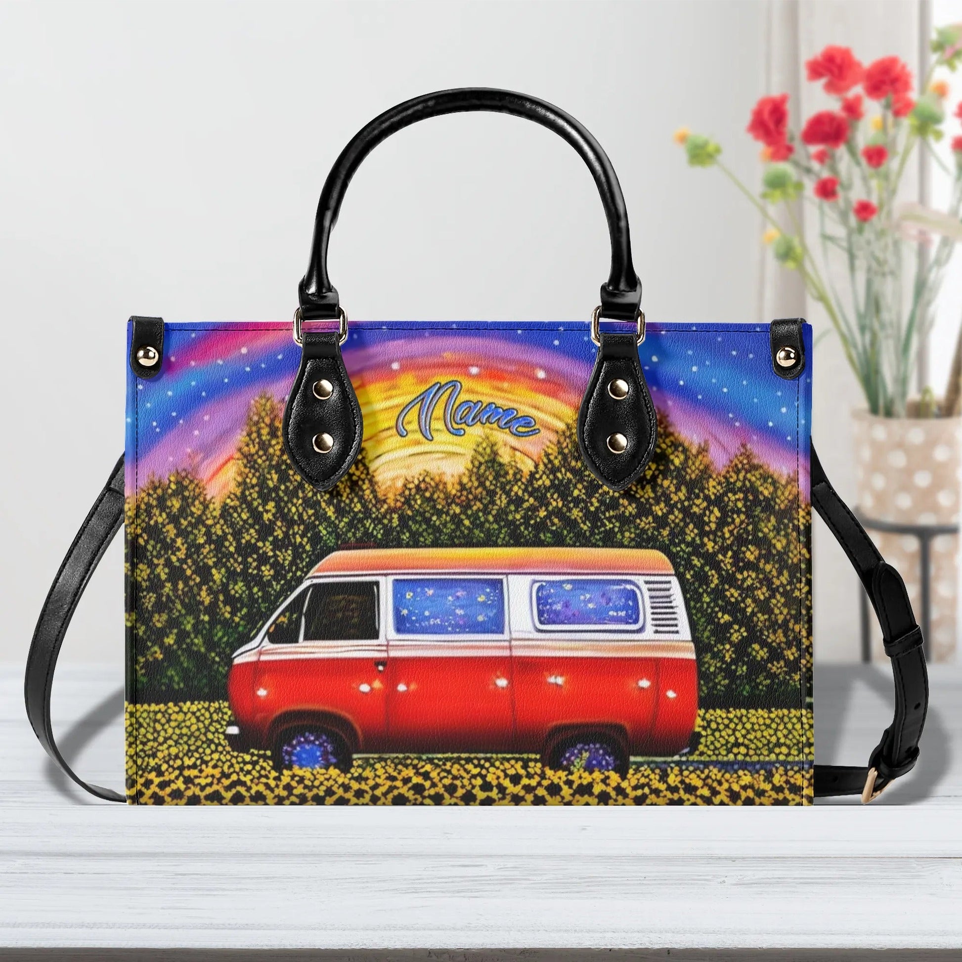 Bigcrowns COLORFUL CAMPING LEATHER HANDBAG N0708244