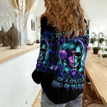 Lady Skull Women Casual Shirt Don't Try To Figure Me Out I'm A Special Kind Of Twisted