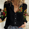 Rose Skull Women Casual Shirt Stuck Between IDK IDC
