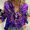 Sunflower Skull Women Casual Shirt The Good Girl In Me Got Tired Of The Bullshit