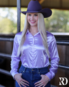 DUSTY LILAC SATIN PERFORMANCE RODEO SHIRT