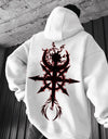 Evil Chaos Bloody Print Graphic Hoodie