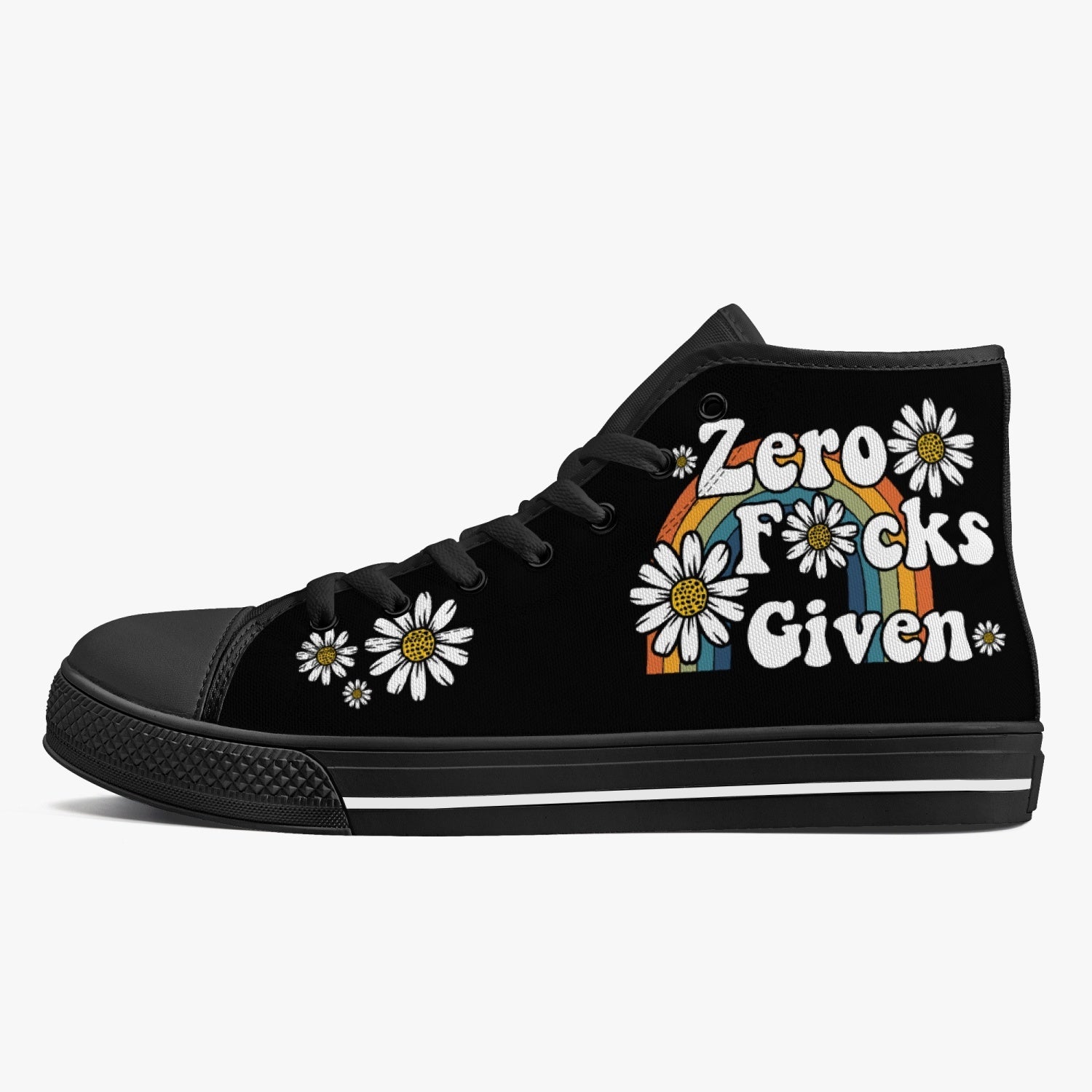 ZERO F GIVEN DAISY RAINBOW HIGH TOP CANVAS SHOES - TY0410221