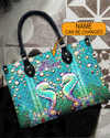 Glowing Seahorse Leather Handbag