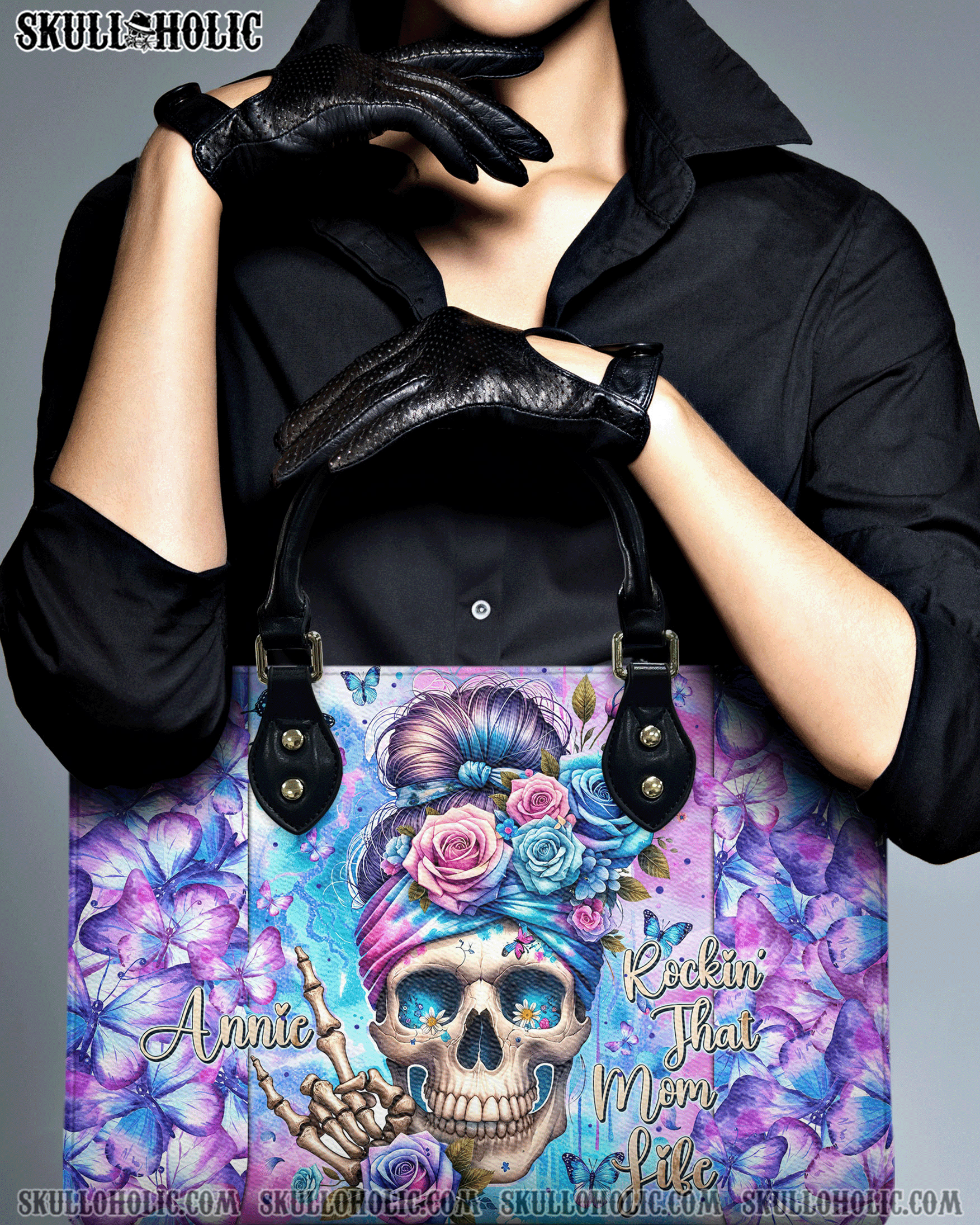 ROCKING THAT MOM LIFE MESSY BUN LEATHER HANDBAG - TYTM0204243