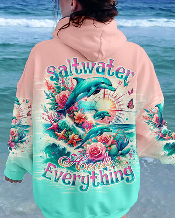 SALTWATER HEALS EVERYTHING DOLPHINS COMPASS ALL OVER PRINT - TLNO0612233
