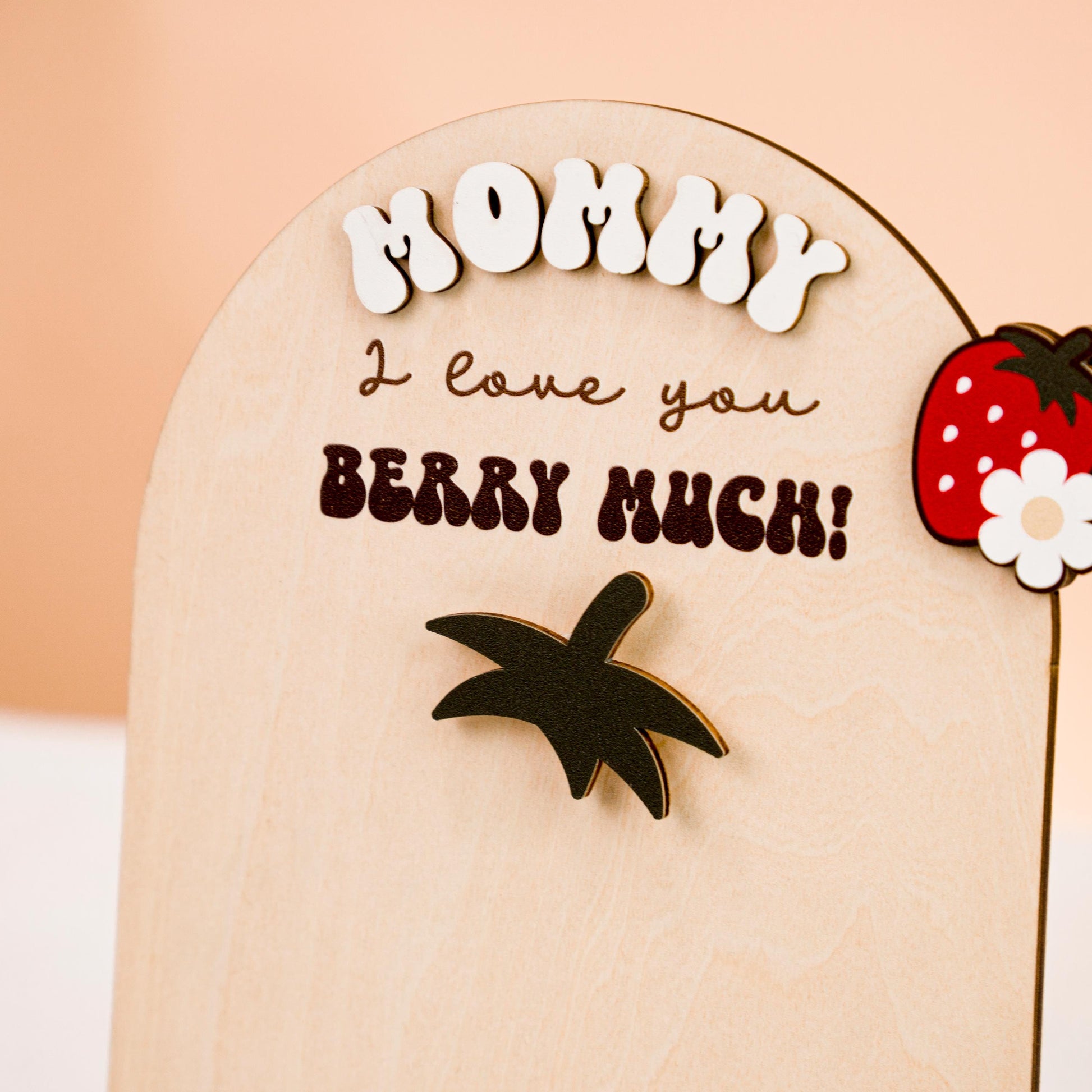 Mom Signs with Kids Names, Personalized DIY Mother's Day Handprint Wooden Sign, DIY Gift for Mum, Mother's Day Sign, Mom Gift from Kids