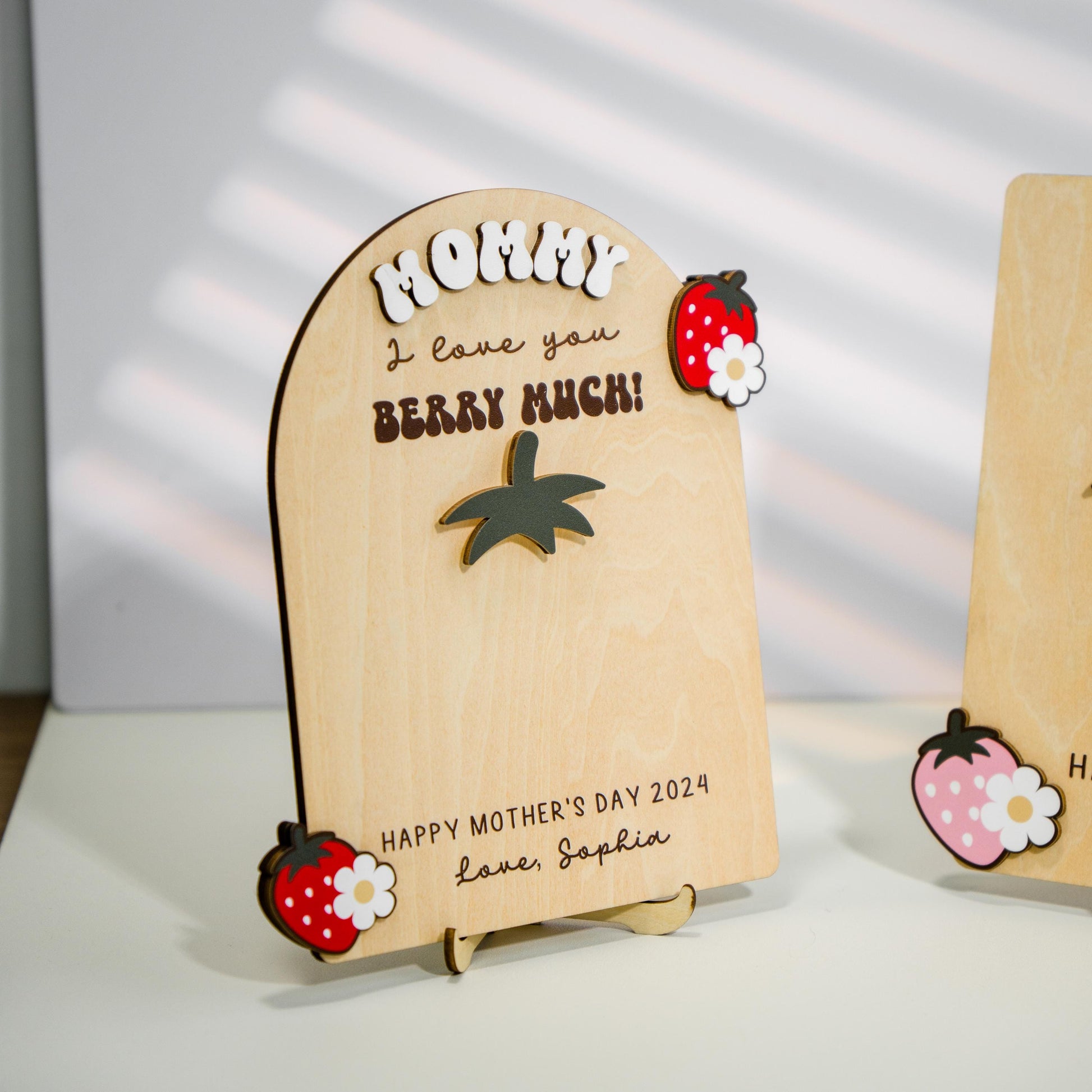 Mom Signs with Kids Names, Personalized DIY Mother's Day Handprint Wooden Sign, DIY Gift for Mum, Mother's Day Sign, Mom Gift from Kids