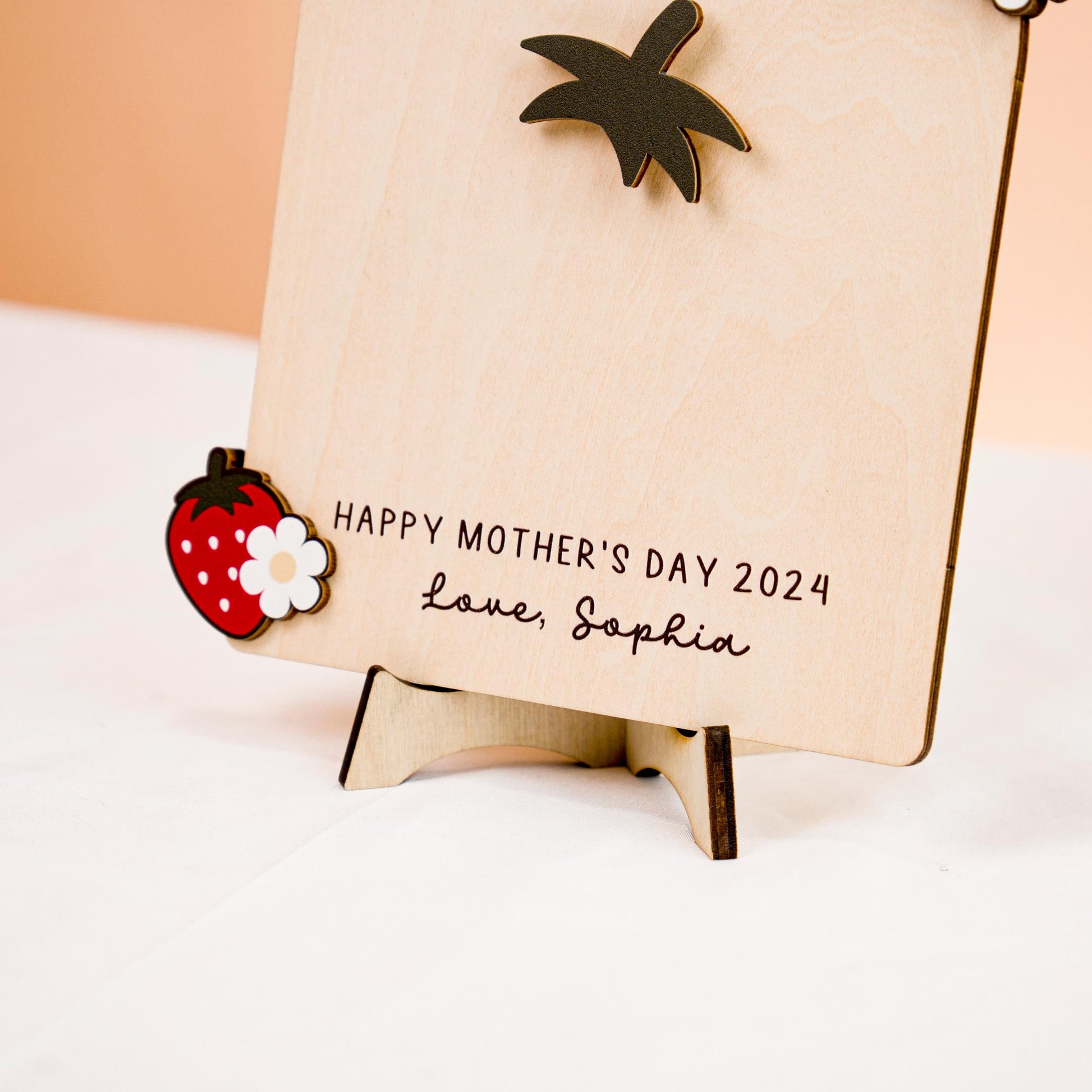 Mom Signs with Kids Names, Personalized DIY Mother's Day Handprint Wooden Sign, DIY Gift for Mum, Mother's Day Sign, Mom Gift from Kids