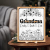 Custom Family Name Sign, Personalized Gift for Mom & Grandma, Wooden Farmhouse Decor, Mama’s Flower Garden, Rustic Wooden Decor