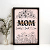 Custom Family Name Sign, Personalized Gift for Mom & Grandma, Wooden Farmhouse Decor, Mama’s Flower Garden, Rustic Wooden Decor