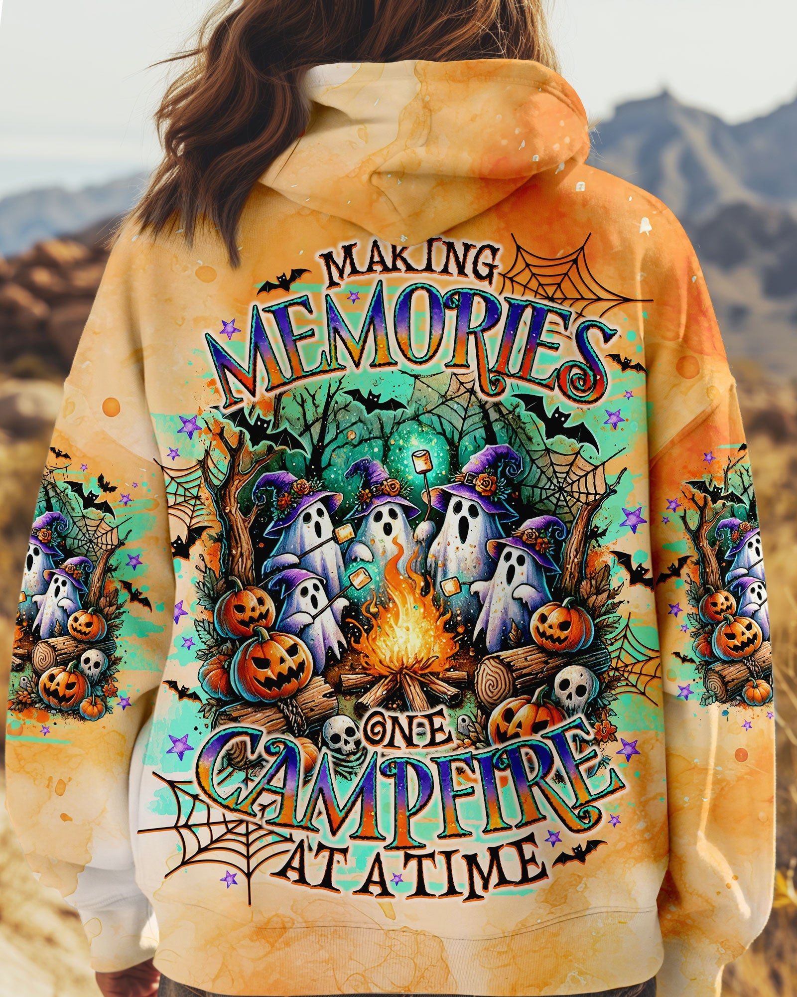 MAKING MEMORIES ONE CAMPFIRE AT A TIME BOOS HALLOWEEN ALL OVER PRINT - TLNO1209243