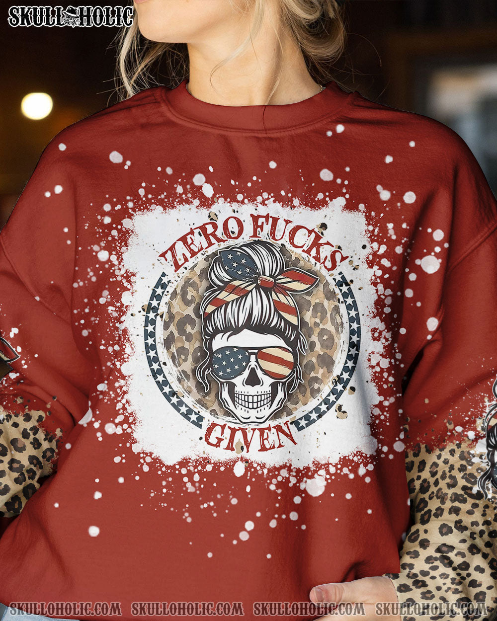 ZERO FCKS GIVEN LEOPARD FLAG ALL OVER PRINT - YHHG2911221