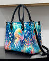 As Free As The Ocean Leather Handbag