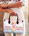 Sandy Toes Sunkissed Nose Flamingo Leather Handbag