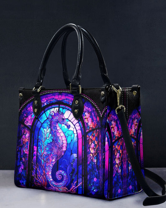Glowing Seahorse Leather Handbag